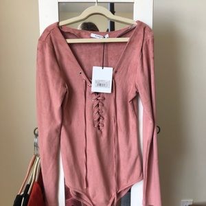 NWT lace up bodysuit from Topshop